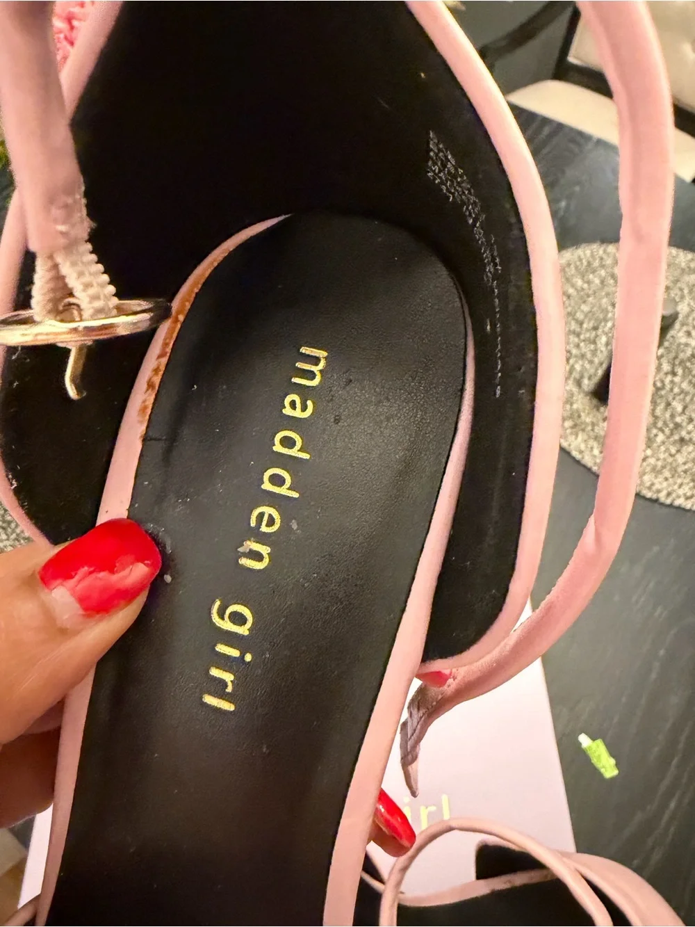 Madden Girl Pink Platform Ankle-Strap Block Heels